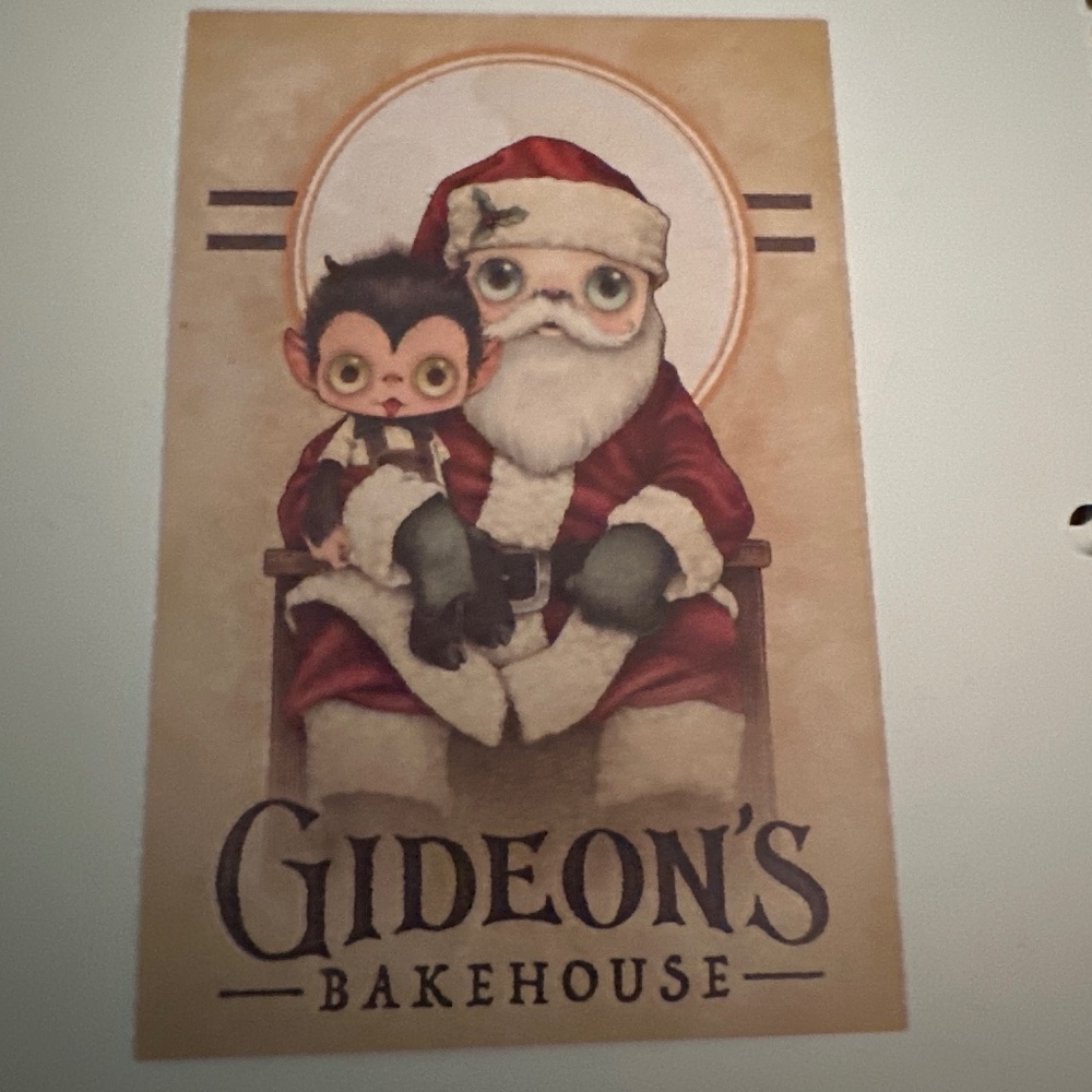 Gideon’s Bakehouse December menu card new condition!
